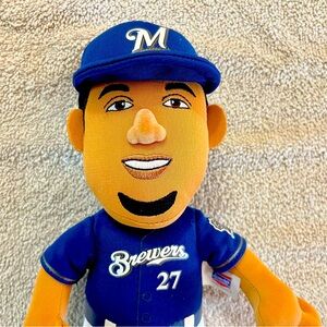 Bleachers MLB Gomez #27 Plush figure 10” Milwaukee Brewers baseball sports‎